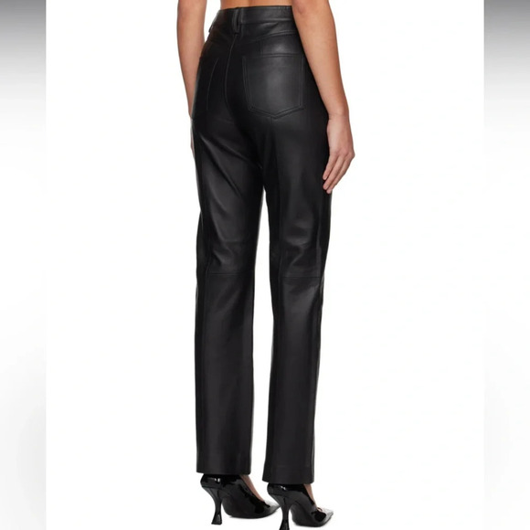 REMAIN BIRGER CHRISTENSEN
Black Straight Leather Pants - Picture 4 of 4